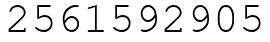 Число 2561592905.