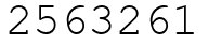 Число 2563261.