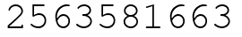 Число 2563581663.