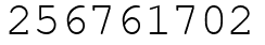 Число 256761702.