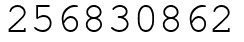 Число 256830862.
