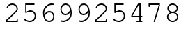 Число 2569925478.