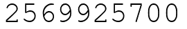 Число 2569925700.