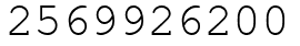 Число 2569926200.