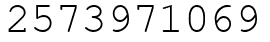 Число 2573971069.