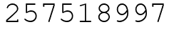 Число 257518997.