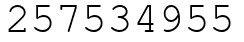 Число 257534955.