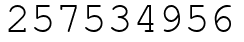 Число 257534956.