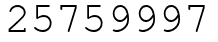 Число 25759997.