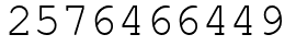 Число 2576466449.