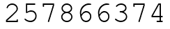 Число 257866374.