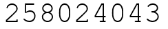 Число 258024043.