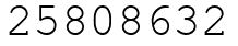 Число 25808632.