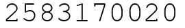 Число 2583170020.