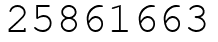 Число 25861663.