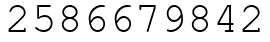 Число 2586679842.