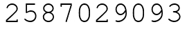 Число 2587029093.