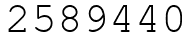Число 2589440.