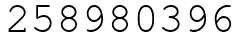 Число 258980396.