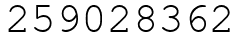 Число 259028362.