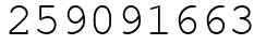 Число 259091663.