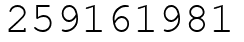 Число 259161981.