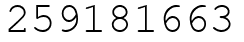 Число 259181663.