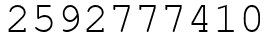 Число 2592777410.