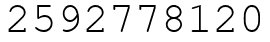 Число 2592778120.