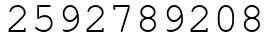 Число 2592789208.