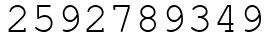 Число 2592789349.
