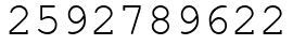 Число 2592789622.
