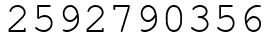 Число 2592790356.
