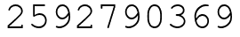 Число 2592790369.