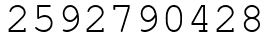 Число 2592790428.