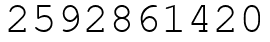 Число 2592861420.