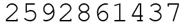 Число 2592861437.
