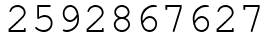 Число 2592867627.