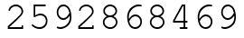 Число 2592868469.