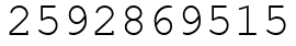 Число 2592869515.