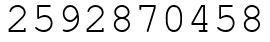 Число 2592870458.