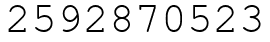 Число 2592870523.