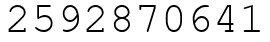 Число 2592870641.