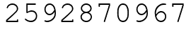 Число 2592870967.