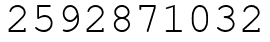 Число 2592871032.