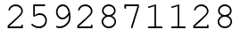 Число 2592871128.