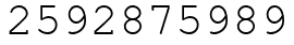 Число 2592875989.