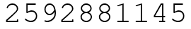 Число 2592881145.
