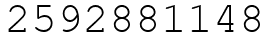 Число 2592881148.