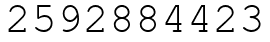Число 2592884423.